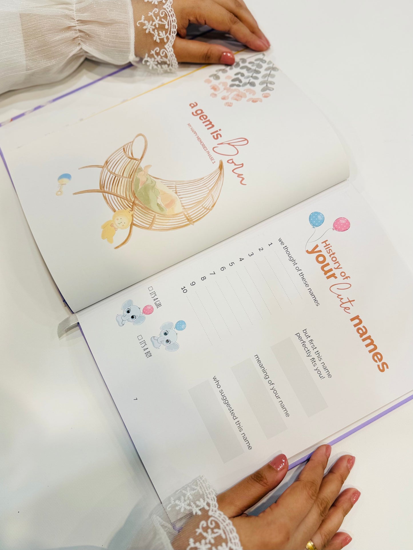 Baby Memories Journal Lilac Color