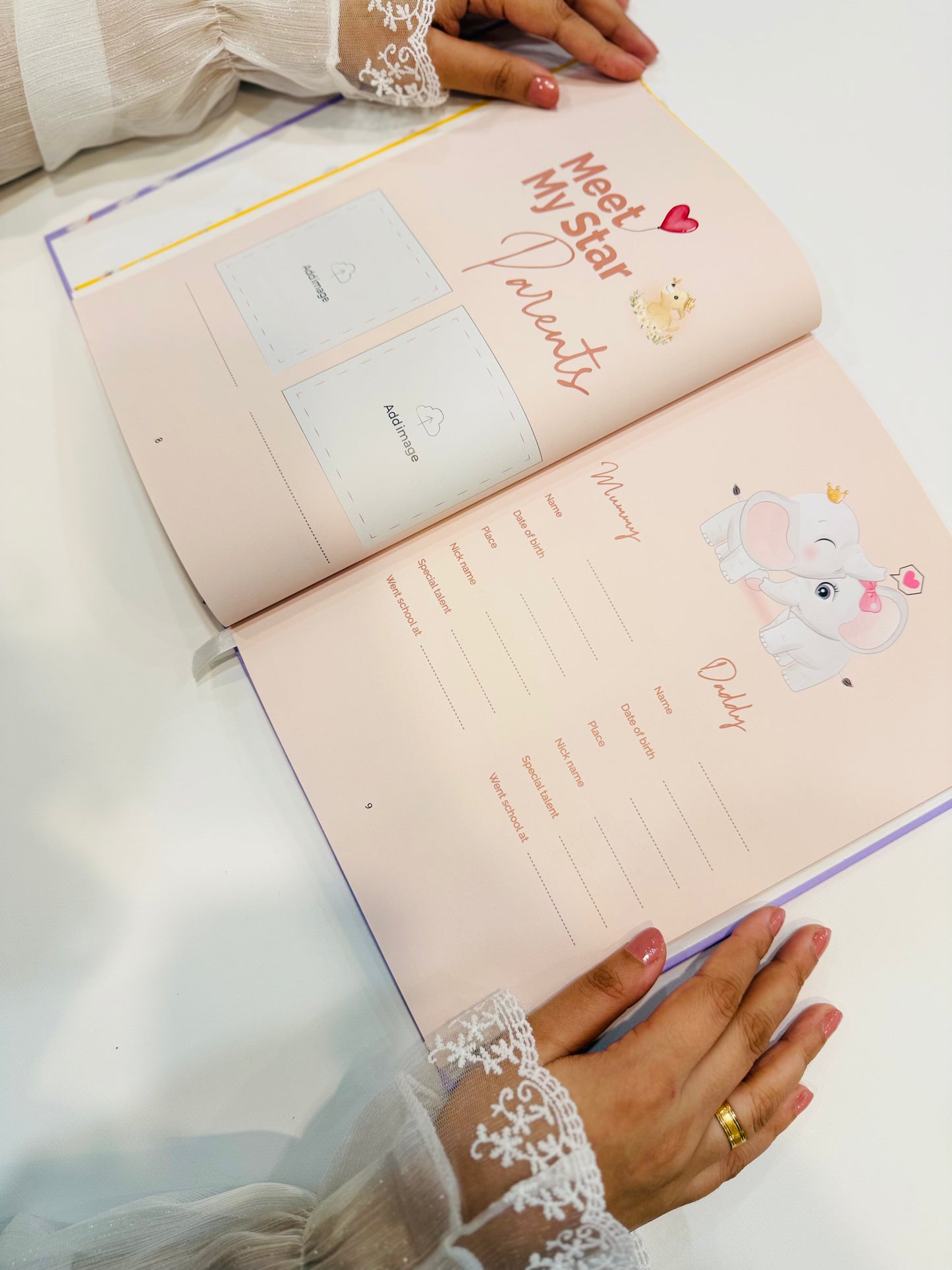 Baby Memories Journal Lilac Color